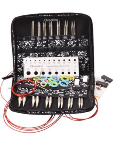 Kit d'aiguilles interchangeable Twist red lace complet 13cm