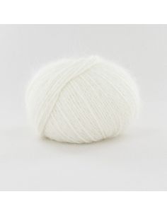 Pelote Fonty Cœur d'angora col 224 blanc cassé