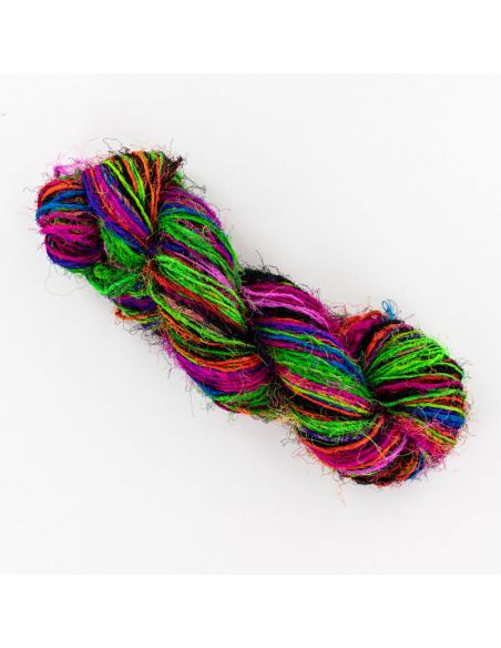 Écheveau Fonty Sari 100% soir de sari recyclé coloris aléatoire