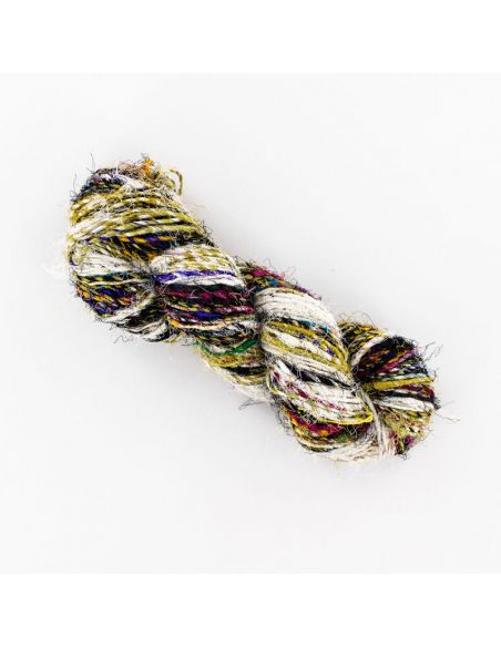 Écheveau Fonty Sari 100% soir de sari recyclé coloris aléatoire
