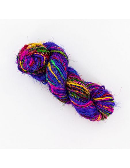 Écheveau Fonty Sari 100% soir de sari recyclé coloris aléatoire