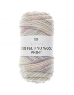 Pelote Creative fun felting wool print pastel