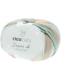 Pelote Rico baby dream dk beige-vert