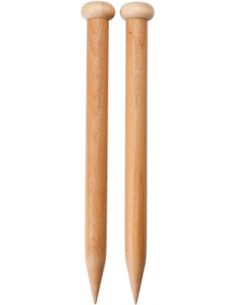 Aiguilles à tricoter en bambou Patina 33cm n°12,75