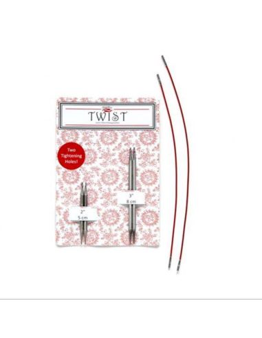 Aiguilles interchangeable Twist Red lace short combo taille 1,5