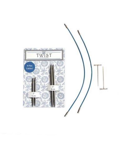 Aiguilles interchangeable Twist Blue short combo taille 3,5