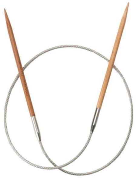Aiguilles circulaires fixes Bambou 40cm taille 2