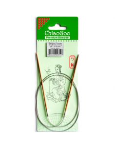 Aiguilles circulaires fixes Bambou 80cm taille 3,75