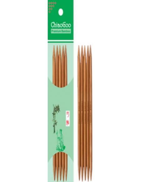 Aiguilles double-pointes en bambou Patina 15cm taille 2,5