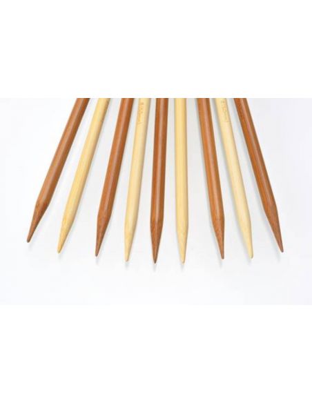 Aiguilles double-pointes en bambou Patina 20cm taille 2,25