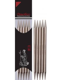 Aiguilles double-pointes en metal 15cm taille 2