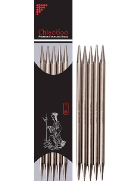 Aiguilles double-pointes en metal 20cm taille 2