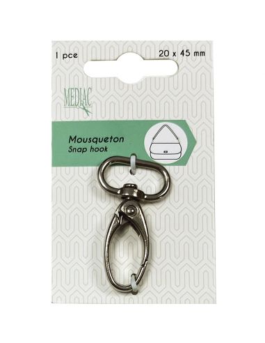 Mousqueton 20mm argent