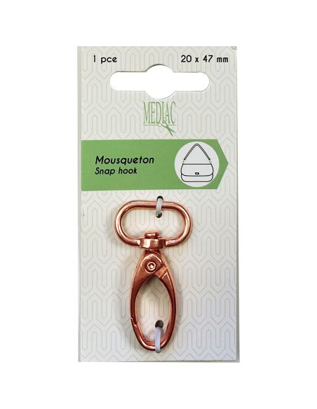 Mousqueton 20mm rose gold