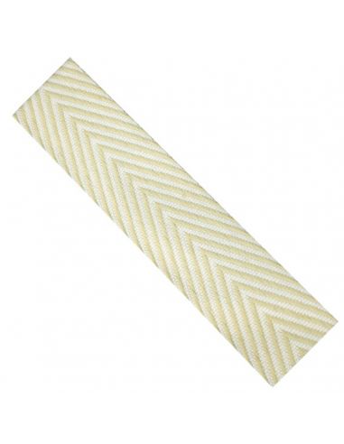 Galon jacquard chevrons 18mm beige