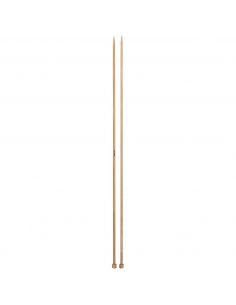 Aiguilles à tricoter en bois 40cm n°4