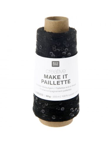 Pelote Creative make it Paillette noir mat