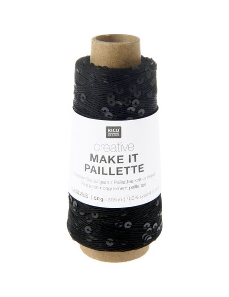 Pelote Creative make it Paillette noir mat