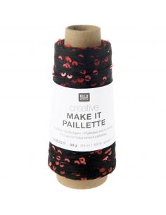 Pelote Creative make it Paillette noir fluo
