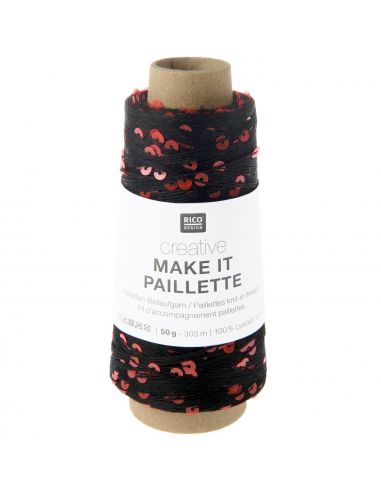 Pelote Creative make it Paillette noir fluo