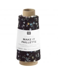 Pelote Creative make it Paillette noir argent