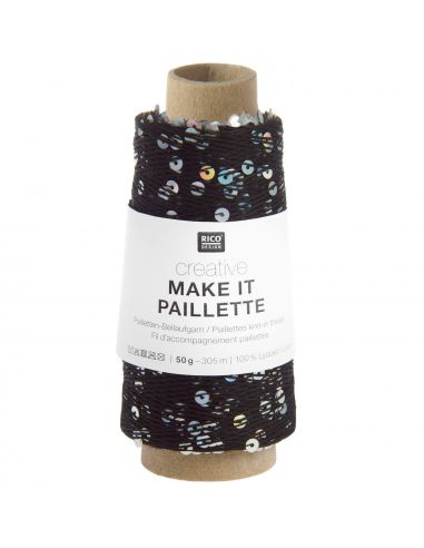 Pelote Creative make it Paillette noir argent