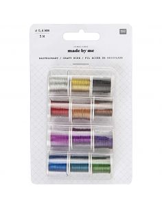 Lot de 12 fils de bricolage 5m en 0,4mm