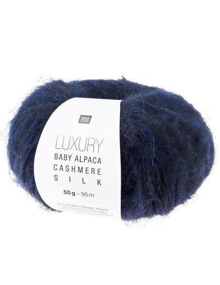Pelote Luxury baby alpaca cashmere silk marine