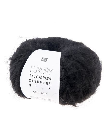 Pelote Luxury baby alpaca cashmere silk noir