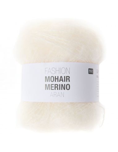 Pelote Fashion mohair merino aran crème