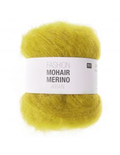 Pelote Fashion mohair merino aran jaune