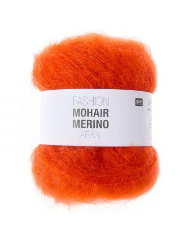 Pelote Fashion mohair merino aran rouge