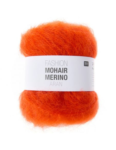 Pelote Fashion mohair merino aran rouge