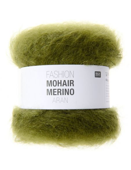 Pelote Fashion mohair merino aran olive