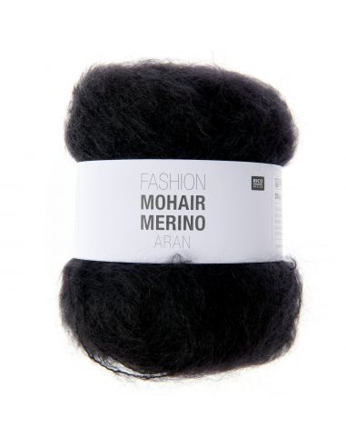 Pelote Fashion mohair merino aran noir