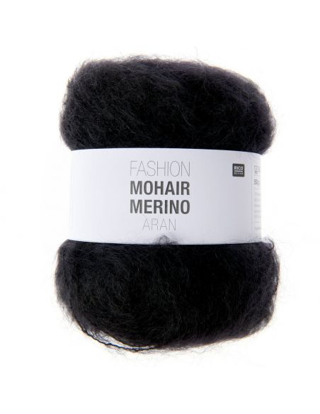 Pelote Fashion mohair merino aran noir