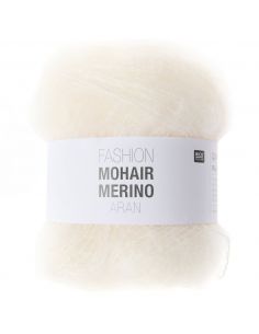 Pelote Fashion mohair merino aran crème