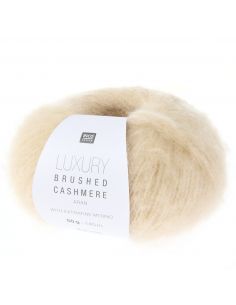 Pelote Luxury brushed cashmere aran écru