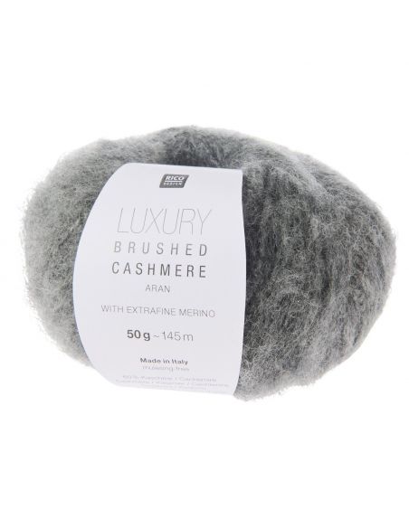 Pelote Luxury brushed cashmere aran anthracite