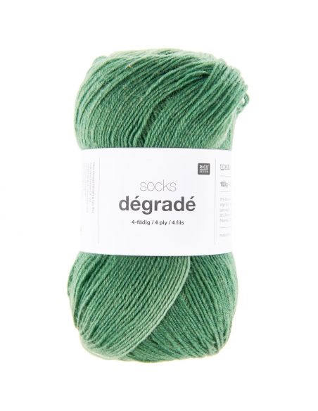 Pelote Rico socks dégradé 4 fils vert