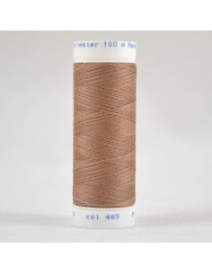Bobine de 100m de fil à coudre Polyester Cajou