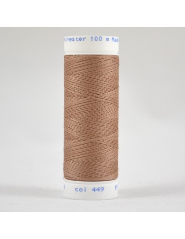 Bobine de 100m de fil à coudre Polyester Cajou