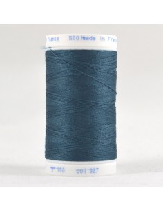Bobine de 500m de fil à coudre Polyester Bleu paon