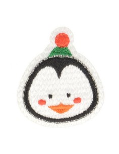 Thermo badge Noël - Tête de pingouin
