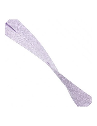 Biais 20mm lamé parme brillant