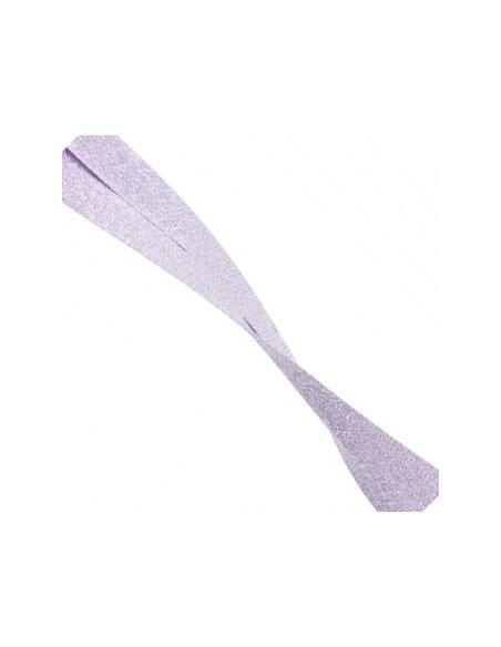 Biais 20mm lamé parme brillant