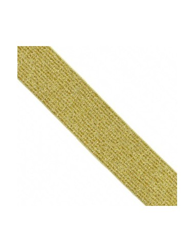 Elastique lurex 20mm Jaune d'Or