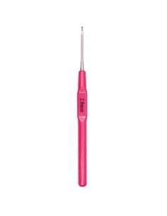Crochet métal manche plastique 2mm