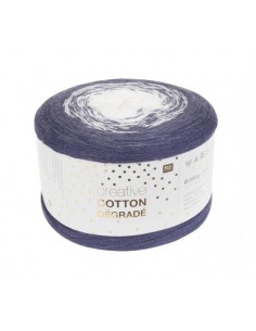 Pelote Creative cotton dégradé bleu marine-blanc