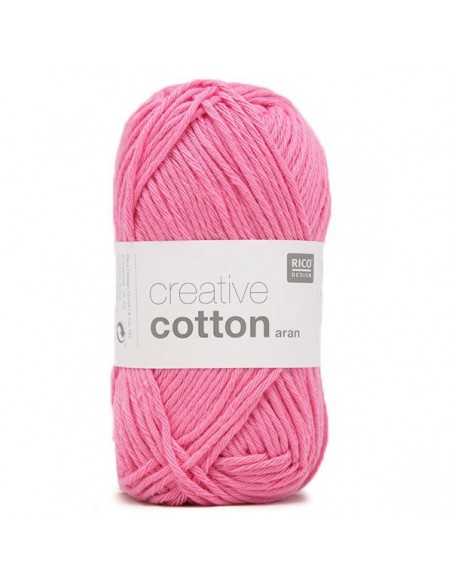 Pelote Creative cotton aran rose bonbon